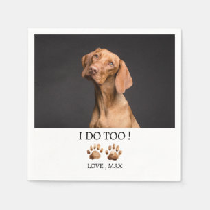 Servilleta De Papel Boda de Perro o Mascota Personalizada