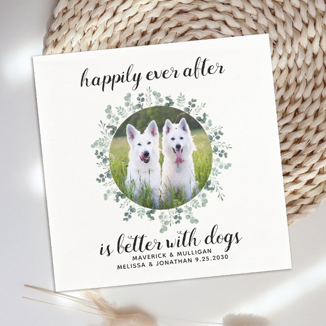 Servilleta De Papel Boda de perro personalizado (Subido por el creador)