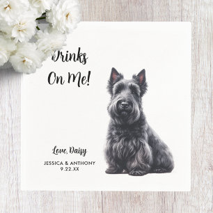 Servilleta De Papel Boda de perro Terrier Escocés