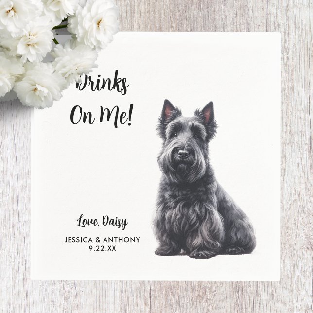 Servilleta De Papel Boda de perro Terrier Escocés  (Subido por el creador)