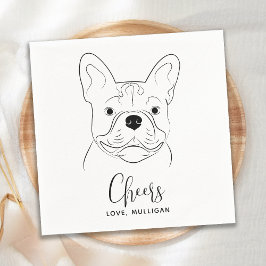 Servilleta De Papel Boda de perro vitorea Bulldog francés