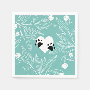 Servilleta De Papel Boda de Perros de Amor de Cachorro