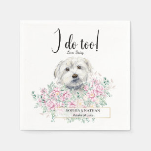Servilleta De Papel Boda de perros maltés Cocktail Napkins