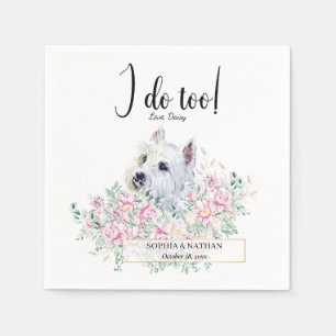 Servilleta De Papel Boda de perros maltés Cocktail Napkins