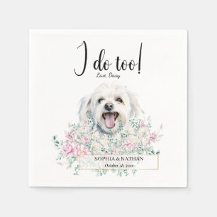 Servilleta De Papel Boda de perros maltés Cocktail Napkins