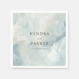 Servilleta De Papel Boda de pinceladas de pinceladas artisticas de col