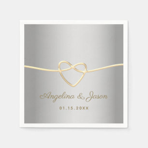 Servilleta De Papel Boda de Plata Falsa