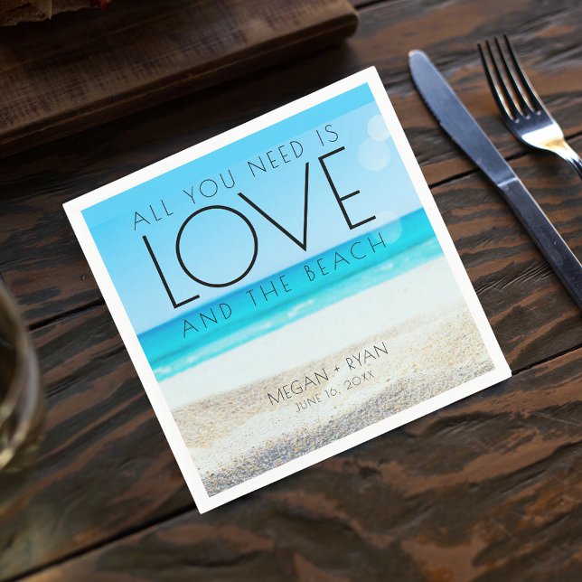 Servilleta De Papel Boda de playa de destino (Subido por el creador)