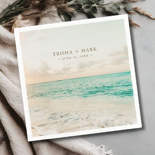 Servilleta De Papel Boda de playa de destino Sunset