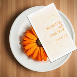 Servilleta De Papel Boda de puesta de sol naranja