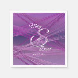 Servilleta De Papel Boda de Purple Streaks