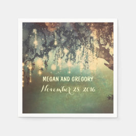 Servilleta De Papel Boda de ramas de árbol silvestres para luces de ca