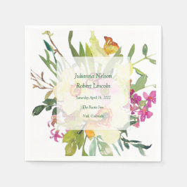 Servilleta De Papel Boda de ramo de primavera