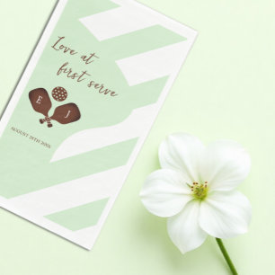 Servilleta De Papel Boda de Rayas Preppy Pickleball