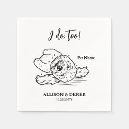 Servilleta De Papel Boda de retrato de perro personalizado