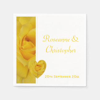 Servilleta De Papel Boda de rosa amarillo