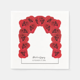 Servilleta De Papel Boda de rosas rojas