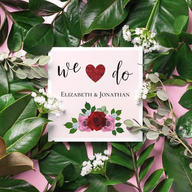 Servilleta De Papel Boda de rosas rojas y rosas (Subido por el creador)