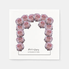 Servilleta De Papel Boda de Rosas rosa claro