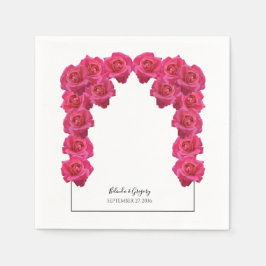 Servilleta De Papel Boda de Rosas Rosadas Rústicas