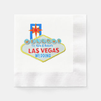 Servilleta De Papel Boda de Rótulo de Las Vegas