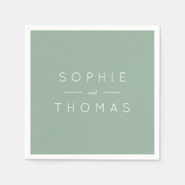 Servilleta De Papel Boda de sabio ligero