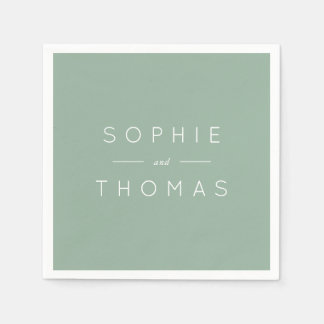 Servilleta De Papel Boda de sabio ligero