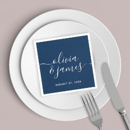 Servilleta De Papel Boda de secuencias de comandos de caligrafía de co