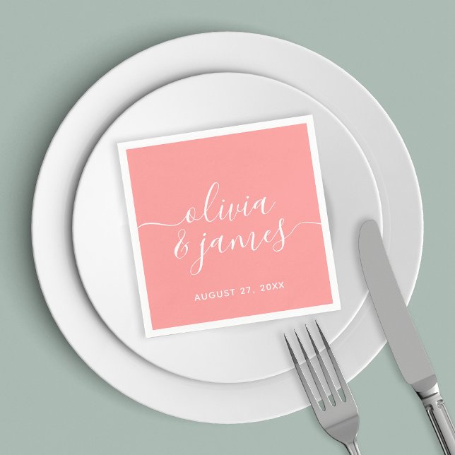 Servilleta De Papel Boda de secuencias de comandos de caligrafía de co (Subido por el creador)