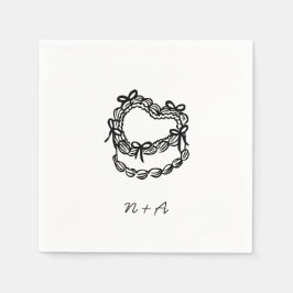 Servilleta De Papel Boda de tarta caprichosa a mano