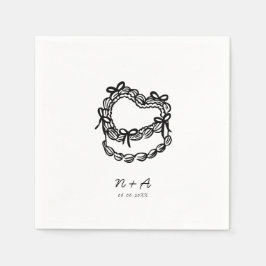 Servilleta De Papel Boda de tarta caprichosa a mano