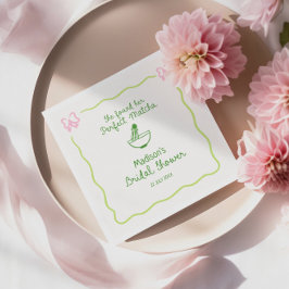 Servilleta De Papel Boda de té matcha perfecta bienvenida regadera