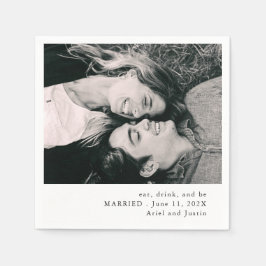 Servilleta De Papel Boda de tema de fotografía simple