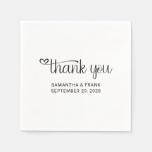 Boda de tipografía de Heart Thank You