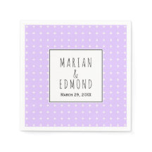 Boda de tipografía geométrica morada de Lavender