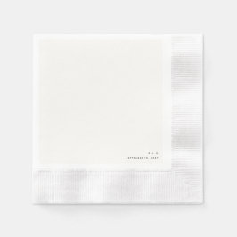 Servilleta De Papel Boda de Tipografía Moderna Minimalista