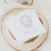 Boda De Toile Rosa Papel Napkins Chinoiserie