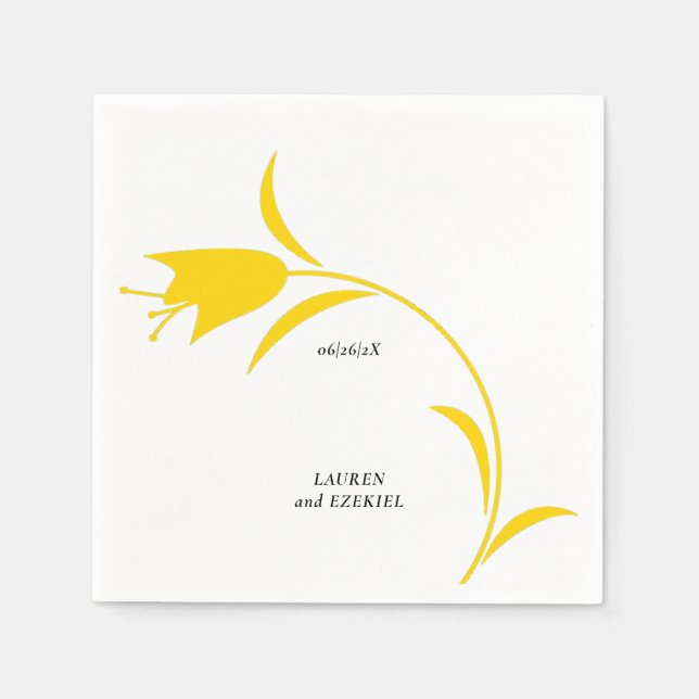 SERVILLETA DE PAPEL BODA DE TULIP AMARILLO MOD (Anverso)