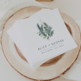 Servilleta De Papel Boda de vacaciones moderno