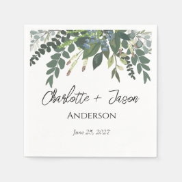 Servilleta De Papel Boda de vegetación de vegetación de olivares