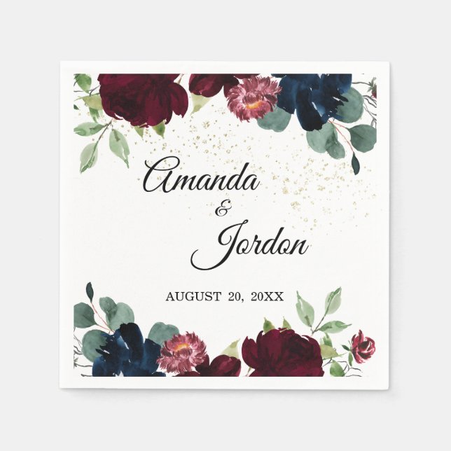 Servilleta De Papel Boda de verano Cocktail Napkin (Anverso)