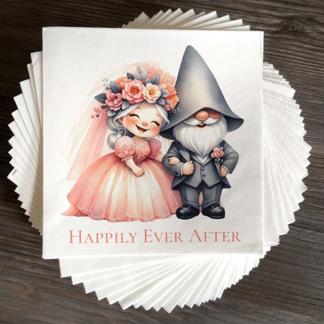 Servilleta De Papel Boda de verano de Cute Garden Gnome Woodland (Subido por el creador)