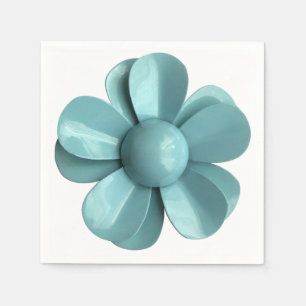 Servilleta De Papel Boda de verano de Flor Azul Pastel MOD