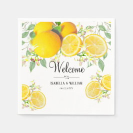 Servilleta De Papel Boda de verano de Lemon Boho Moderno