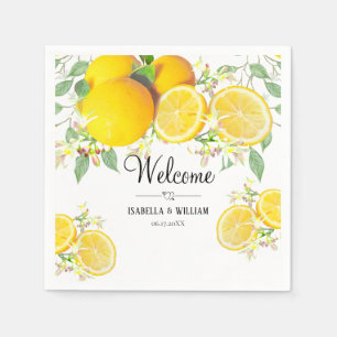Servilleta De Papel Boda de verano de Lemon Boho Moderno