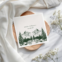 Boda de verano en la montaña dibujada a mano
