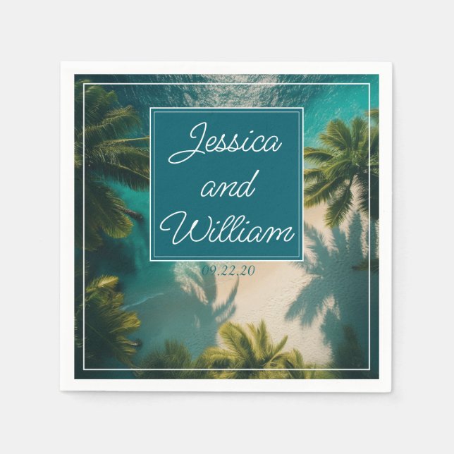 Servilleta De Papel Boda de verano mágico (Anverso)