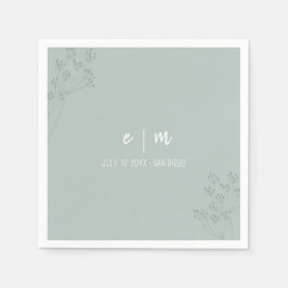Servilleta De Papel Boda de Verdor