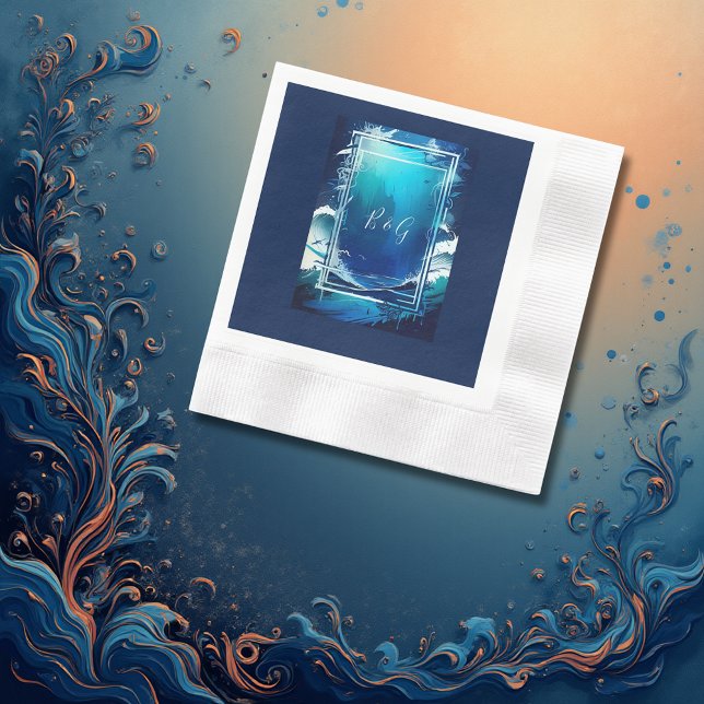 Servilleta De Papel boda de vibración de la costa azul (Subido por el creador)