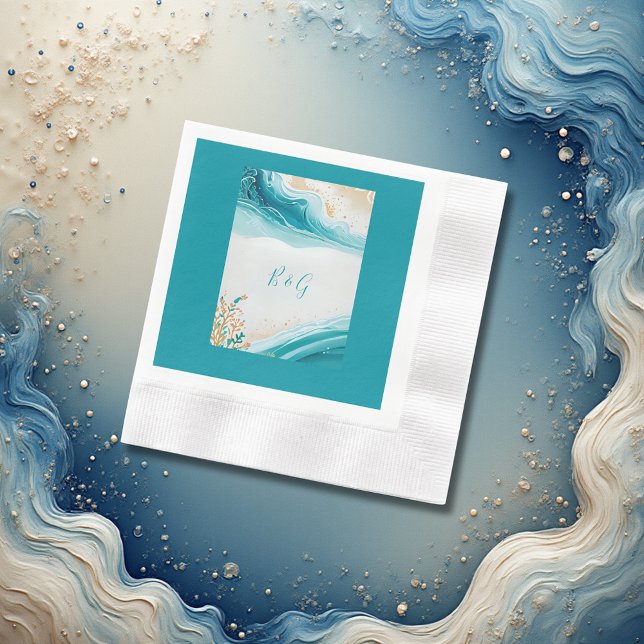 Servilleta De Papel boda de vibración de la costa azul (Subido por el creador)